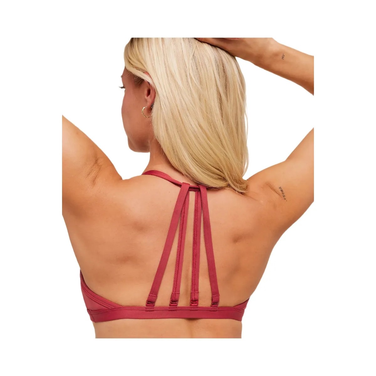 Gymshark Minimal Sports Bra - Athletic Burgundy - HypeFly India View 6