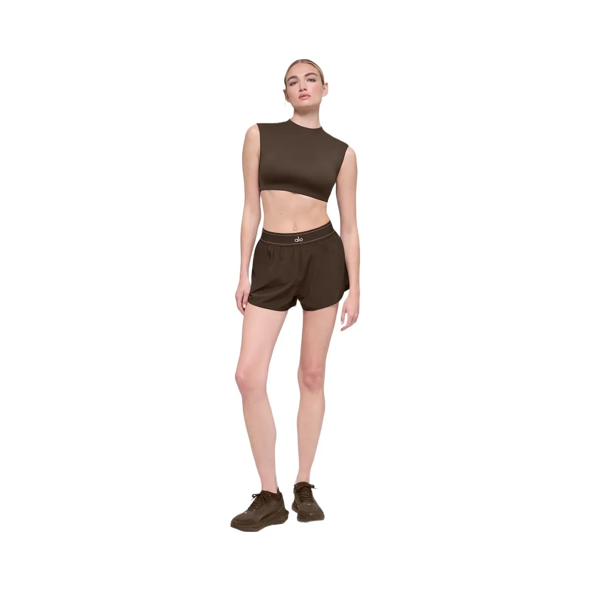 Alo Women's Match Point Short - Espresso - HypeFly India View 5