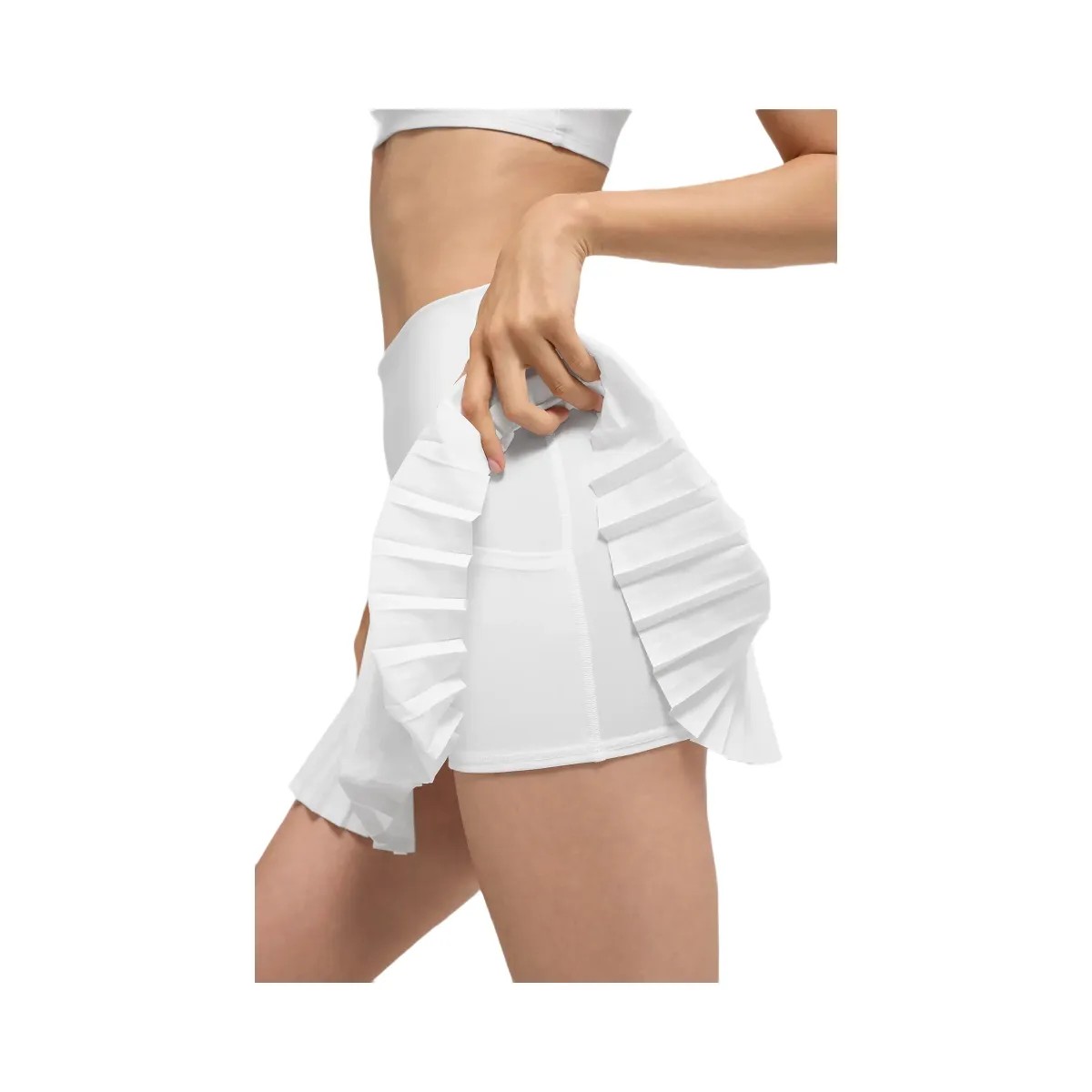 Alo Women's Grand Slam Tennis Skirt - White - HypeFly India View 2