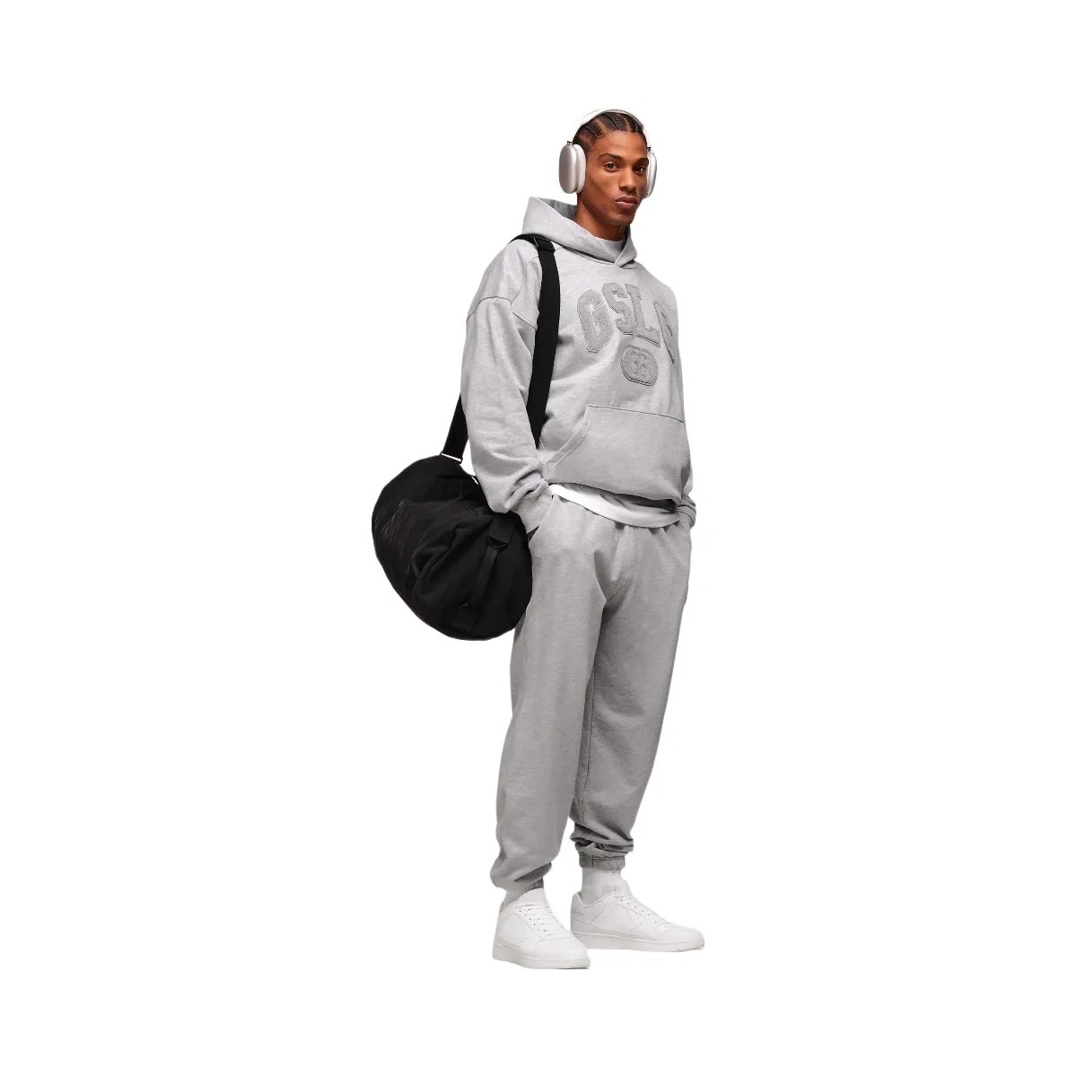 Gymshark GSLC Joggers - Light Grey Core Marl - HypeFly India View 4