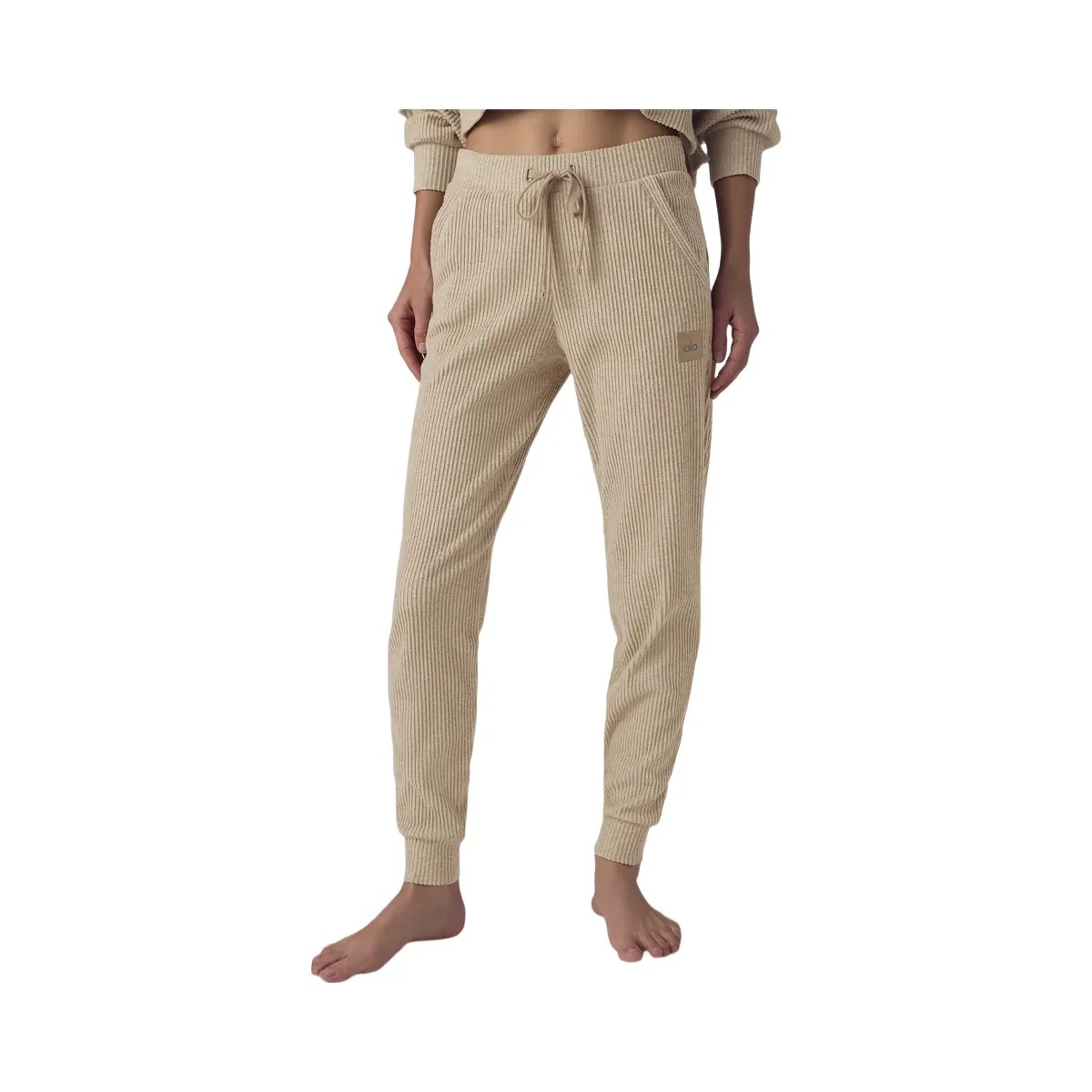 Alo Women's Muse Sweatpant - Gravel Heather - HypeFly India View 1