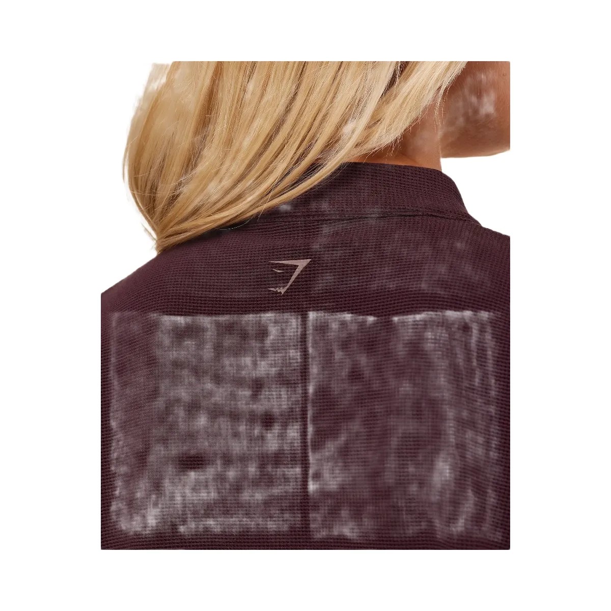 Gymshark Waffle Midi Zip Up Jacket - Cherry Purple - HypeFly India View 5