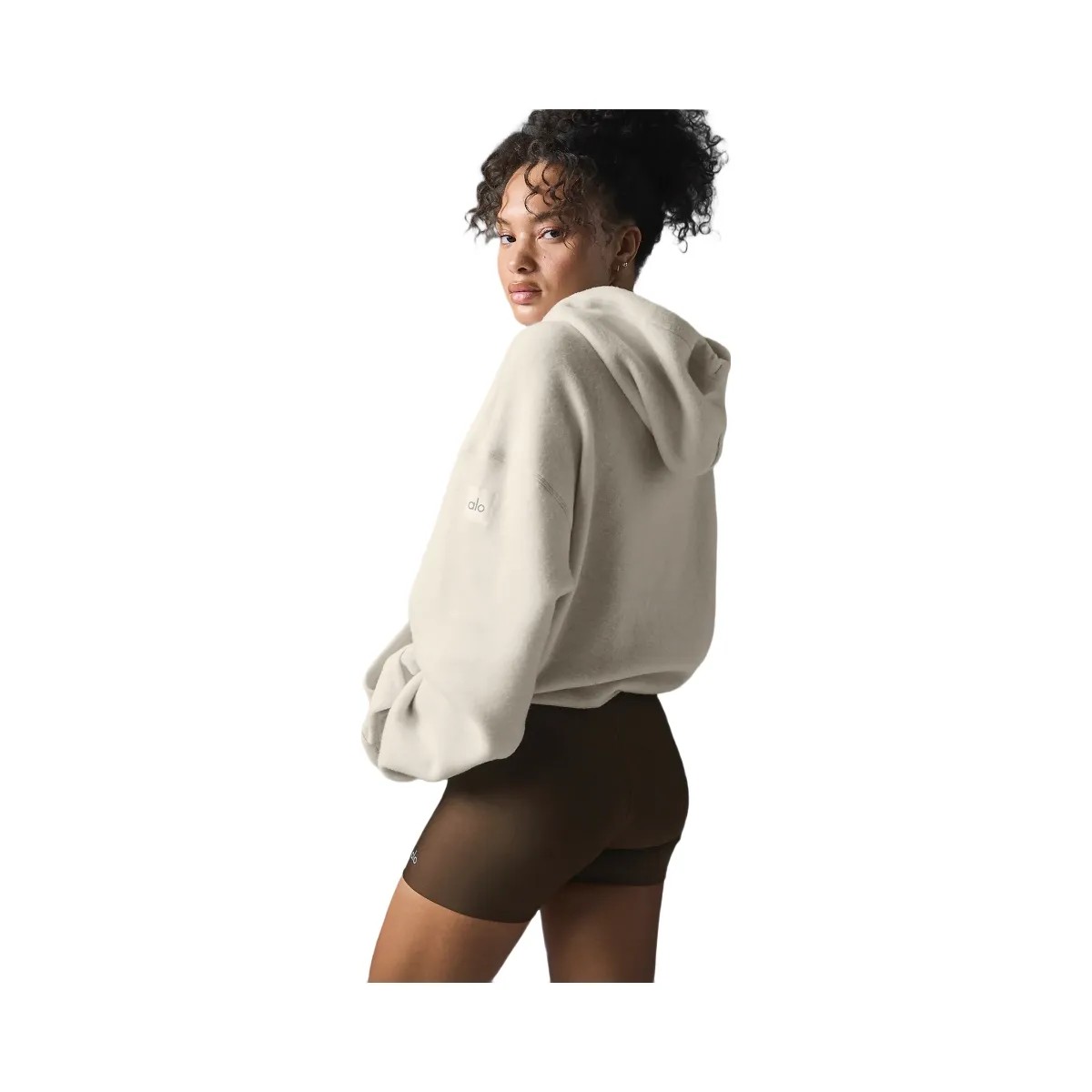 Alo Women's Triumph Restore Hoodie - Bone - HypeFly India View 3