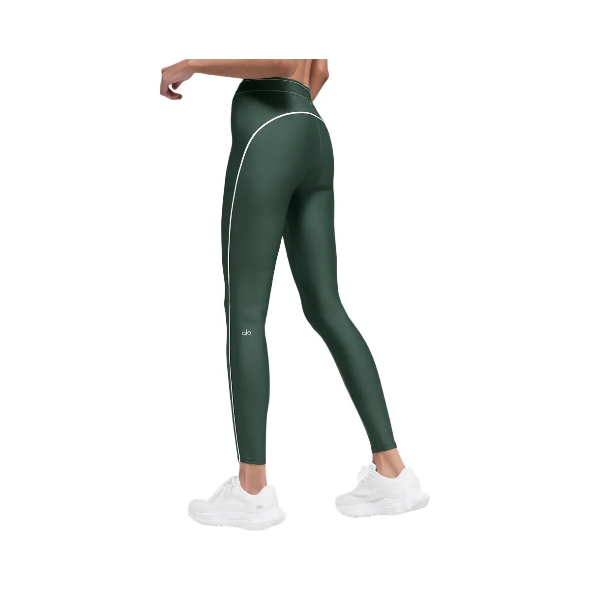 Alo Women's Airlift High-Waist Suit Up Legging - Clover Green/White - HypeFly India View 2