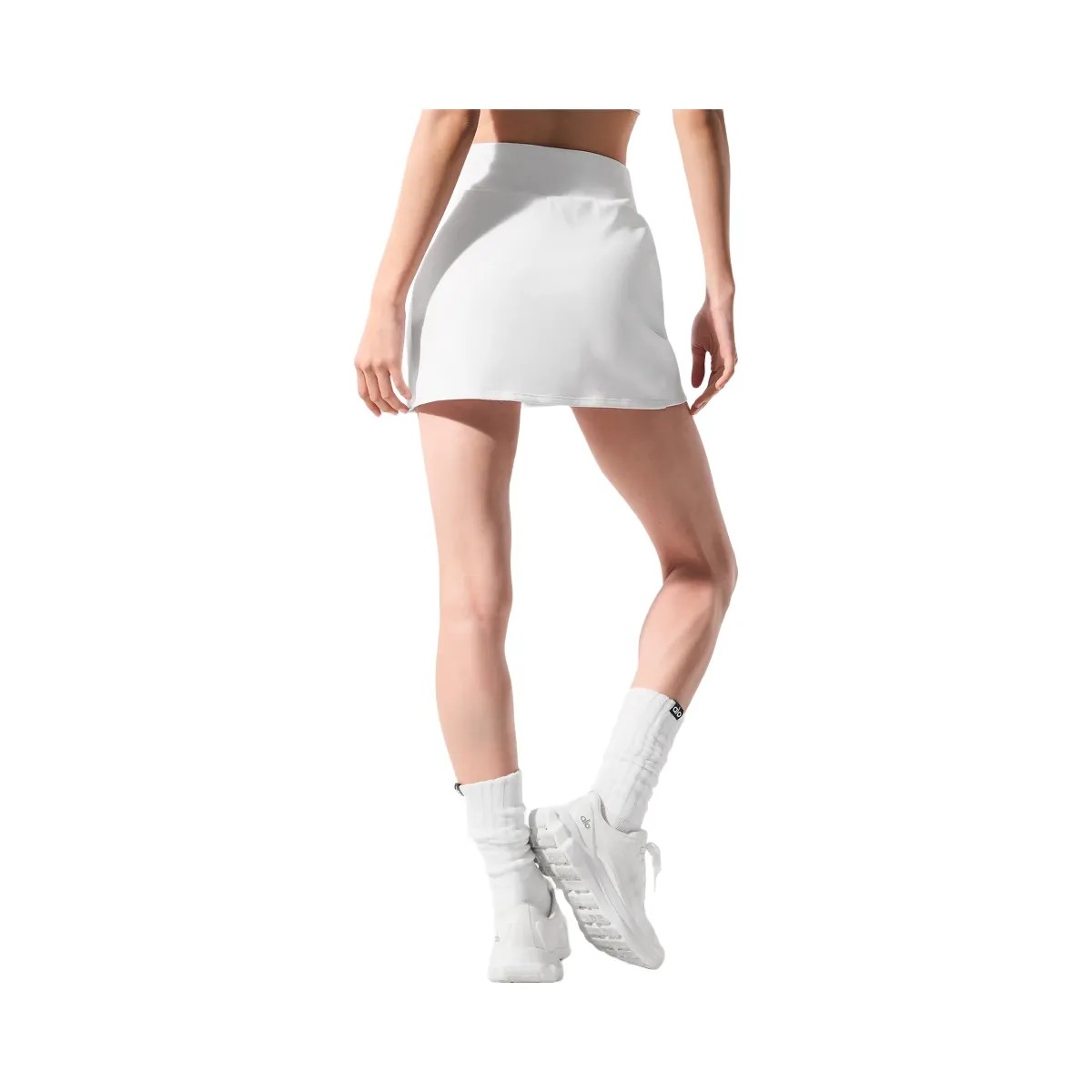 Alo Women's Airbrush High-Waist Good Form Tennis Skirt - White - HypeFly India View 2