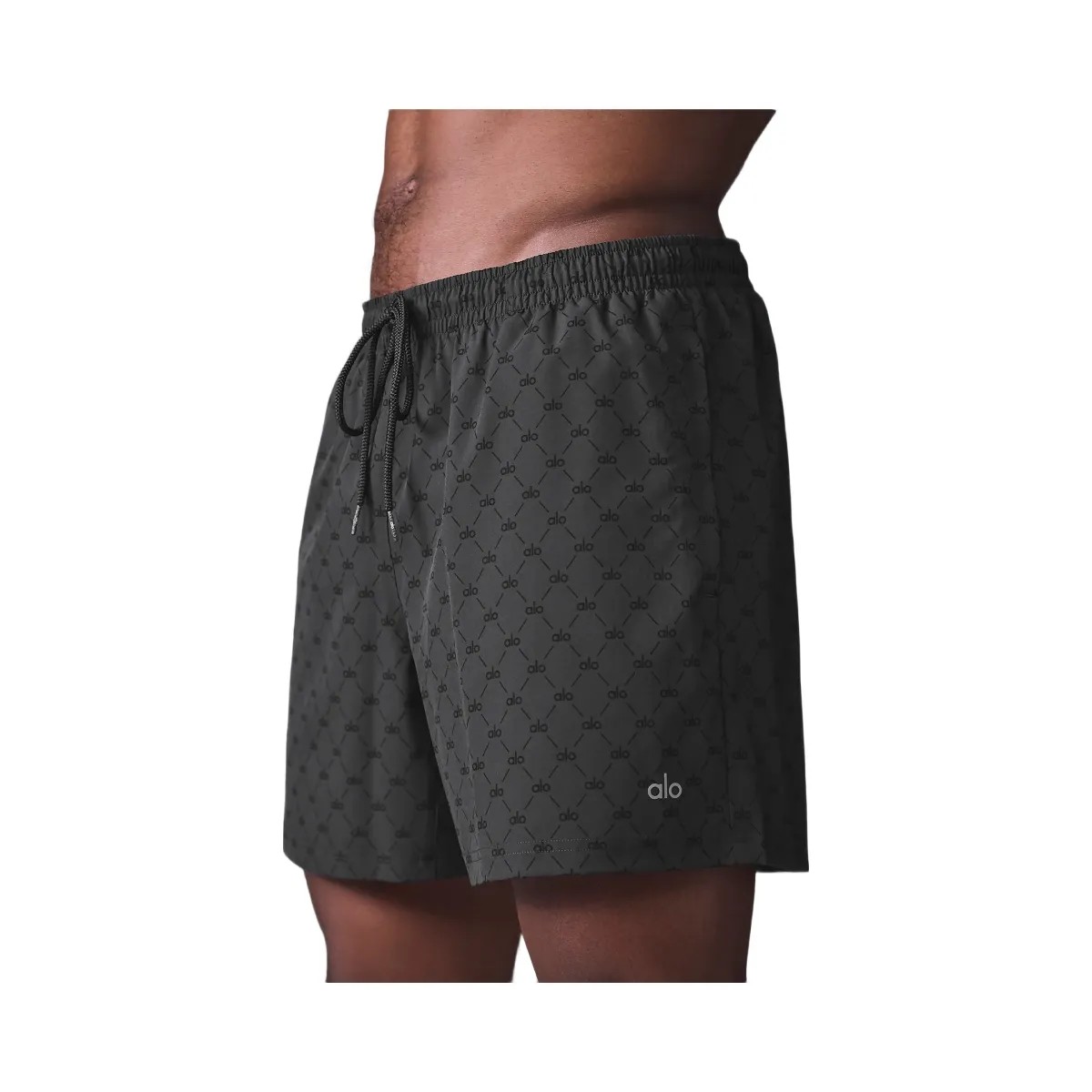 Alo Men's 7'' Diamond Circuit Short - Anthracite/Black - HypeFly India View 2