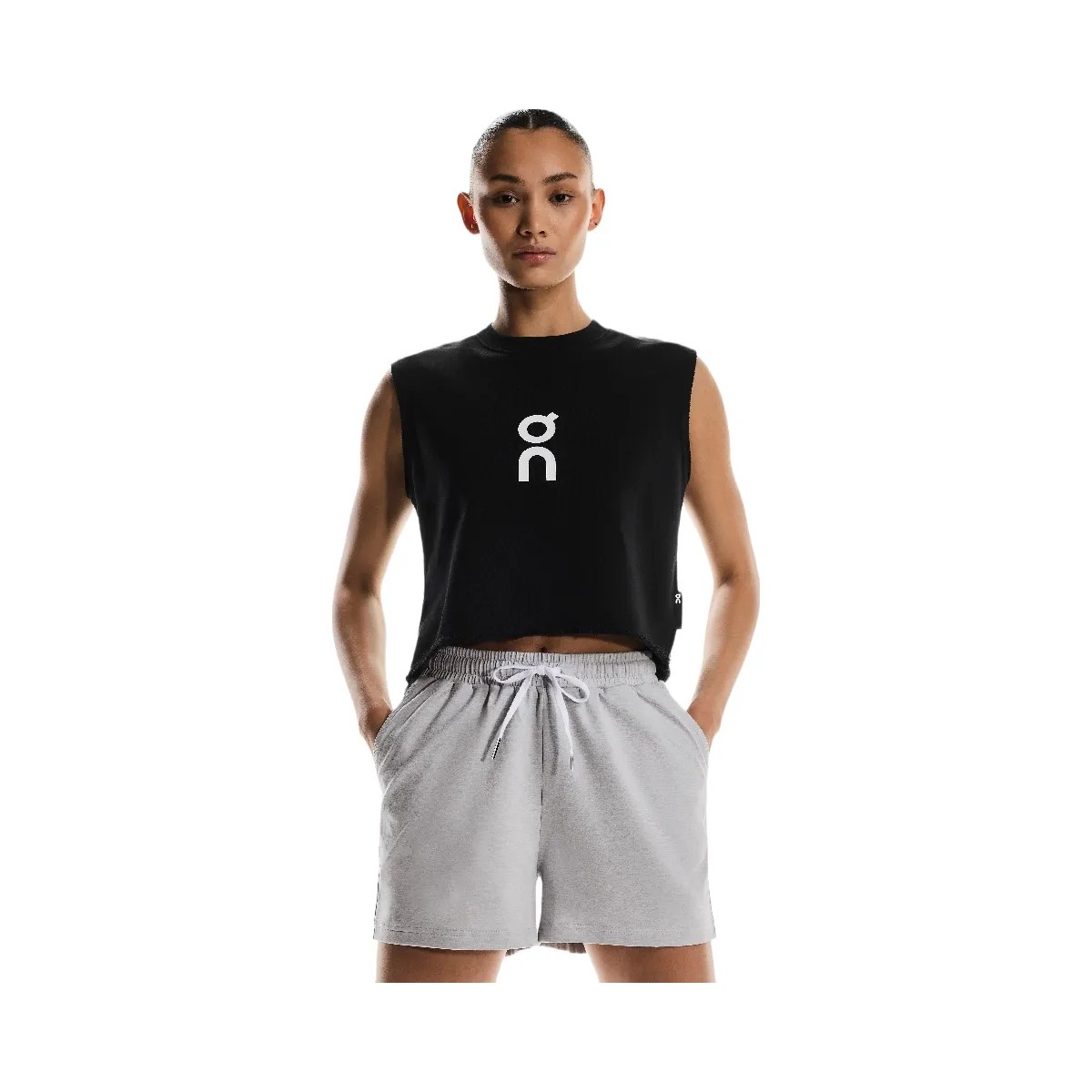 On Courtside Shorts Gravel - HypeFly India View 3