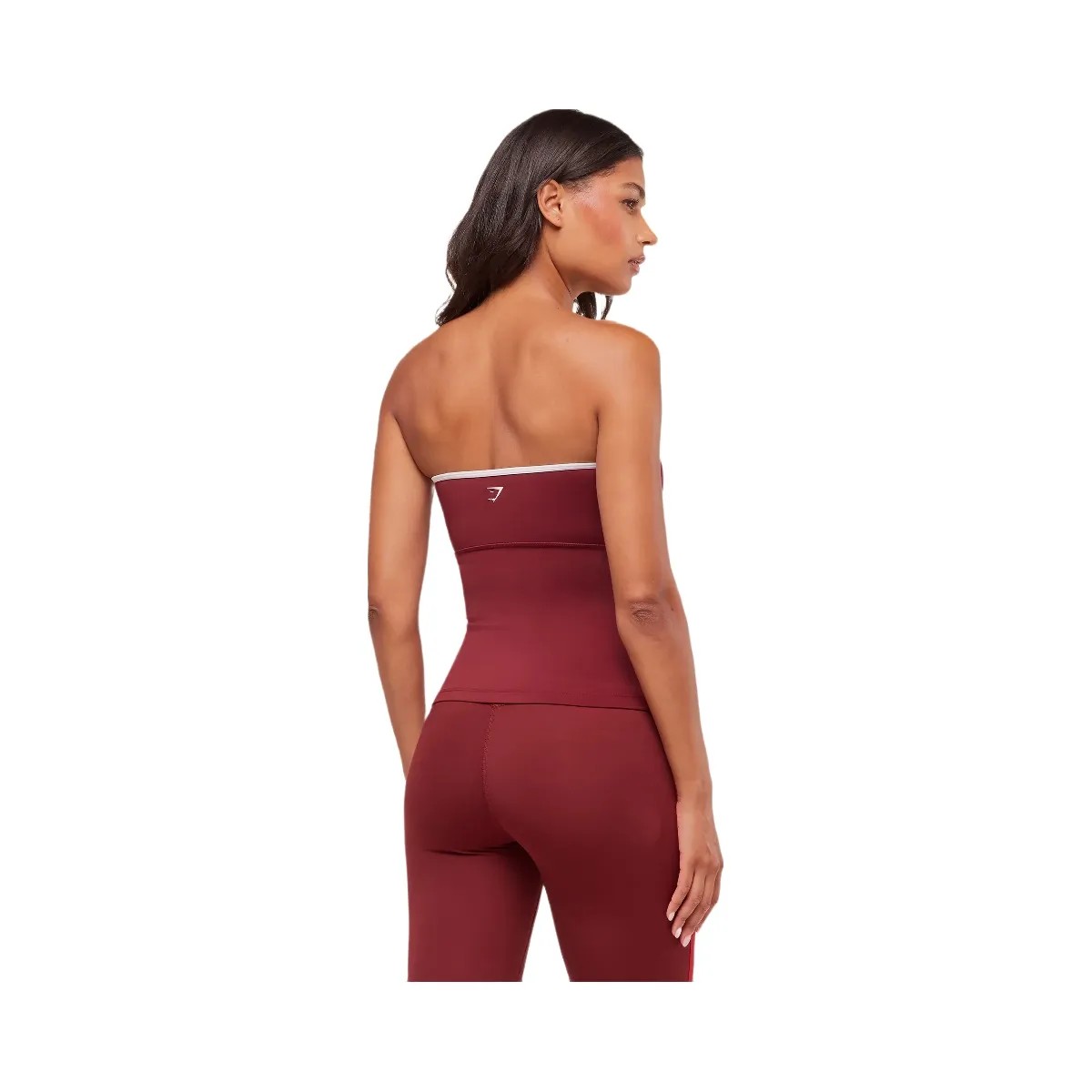 Gymshark Piping Bandeau With Shelf - Sets Red/Carmine Red/Soft White - HypeFly India View 3
