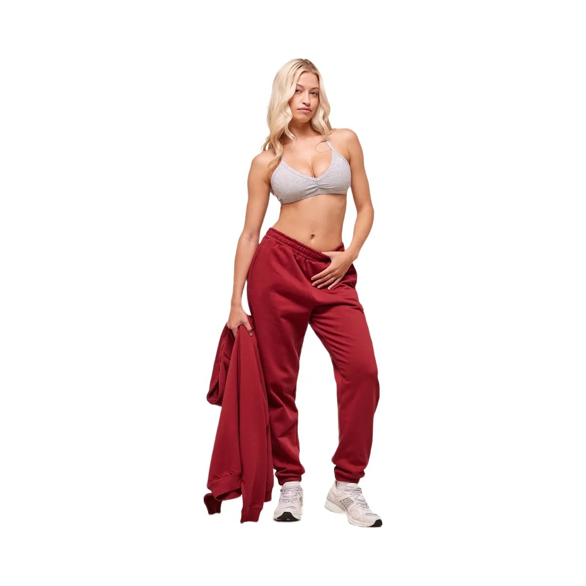 Gymshark Training Fleece Joggers - Athletic Burgundy - HypeFly India View 4