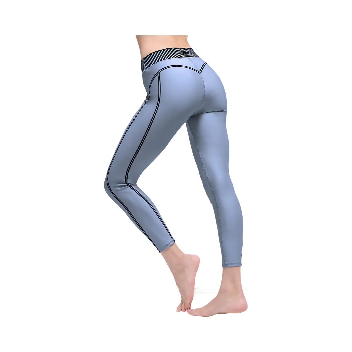 Alo Women's Airlift High-Waist 7/8 Line Up Legging - Winter Frost - HypeFly India View 2