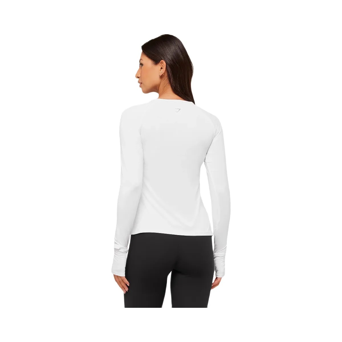 Gymshark Running Long Sleeve Top - White - HypeFly India View 2