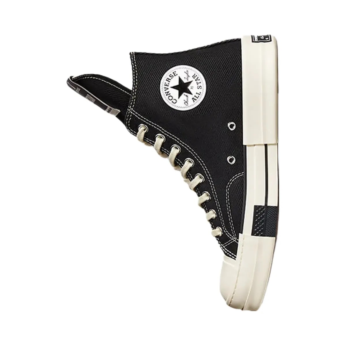 Converse Drkstar Hi Rick Owens Drkshdw Black Egret - HypeFly India View 4