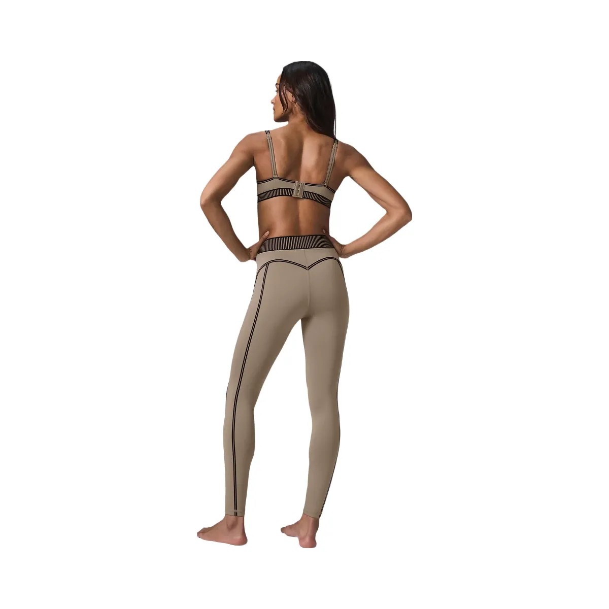Alo Women's Airlift High-Waist 7/8 Line Up Legging - Gravel - HypeFly India View 2