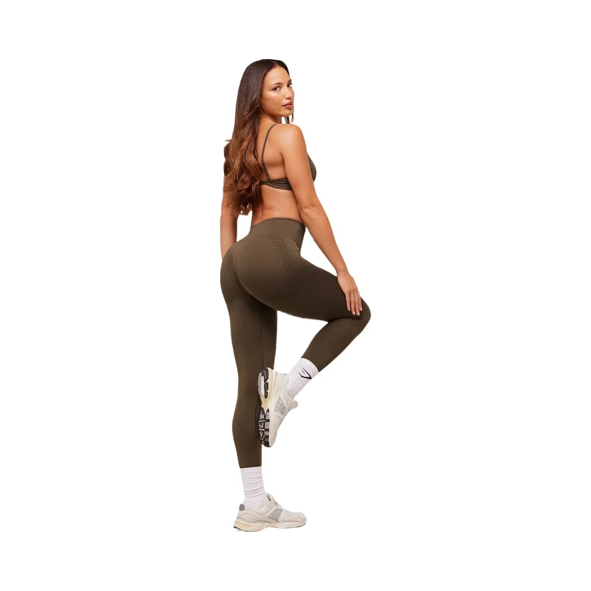 Gymshark Vital Soft Leggings - Espresso Marl - HypeFly India View 6