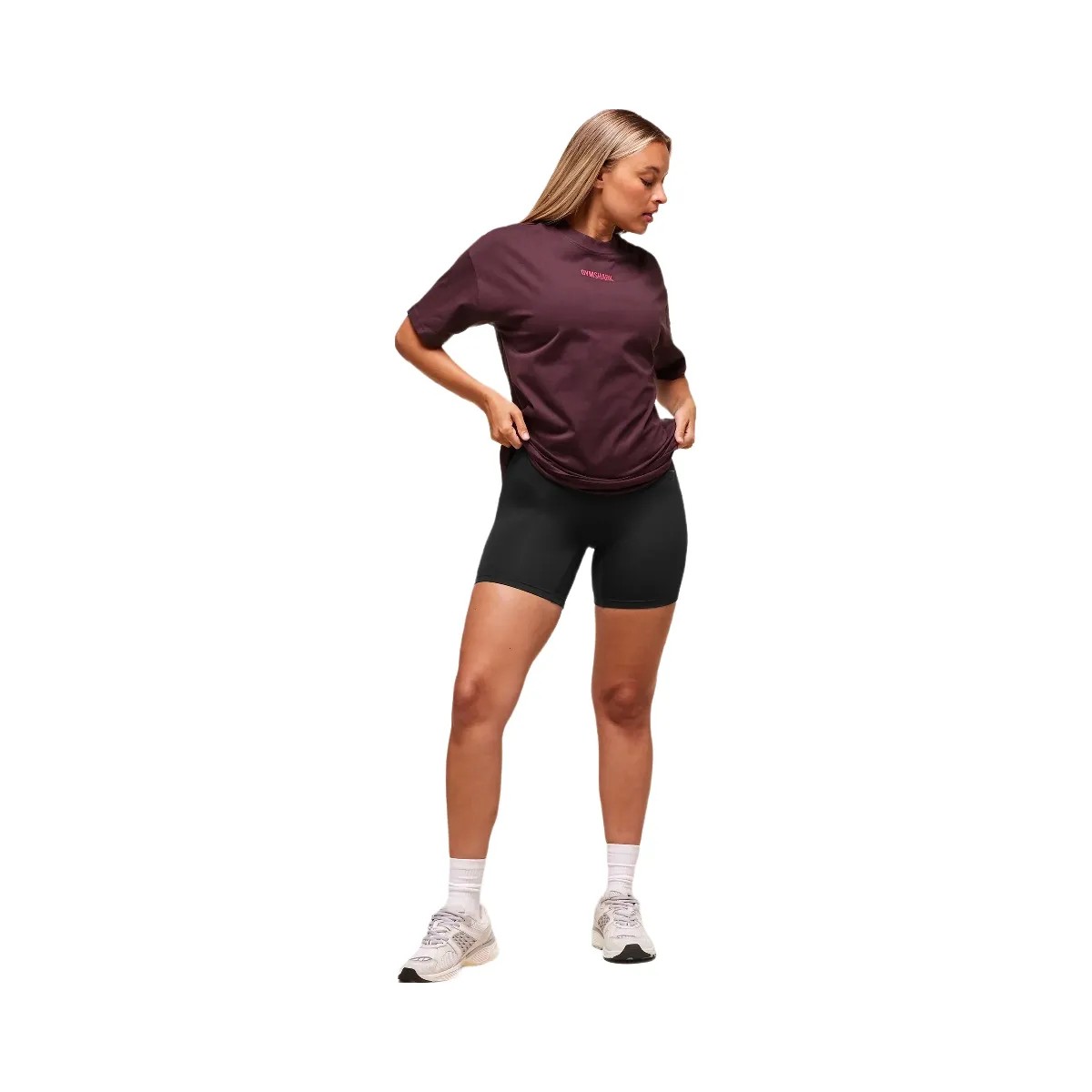 Gymshark Block Oversized T-Shirt - Cherry Purple - HypeFly India View 6