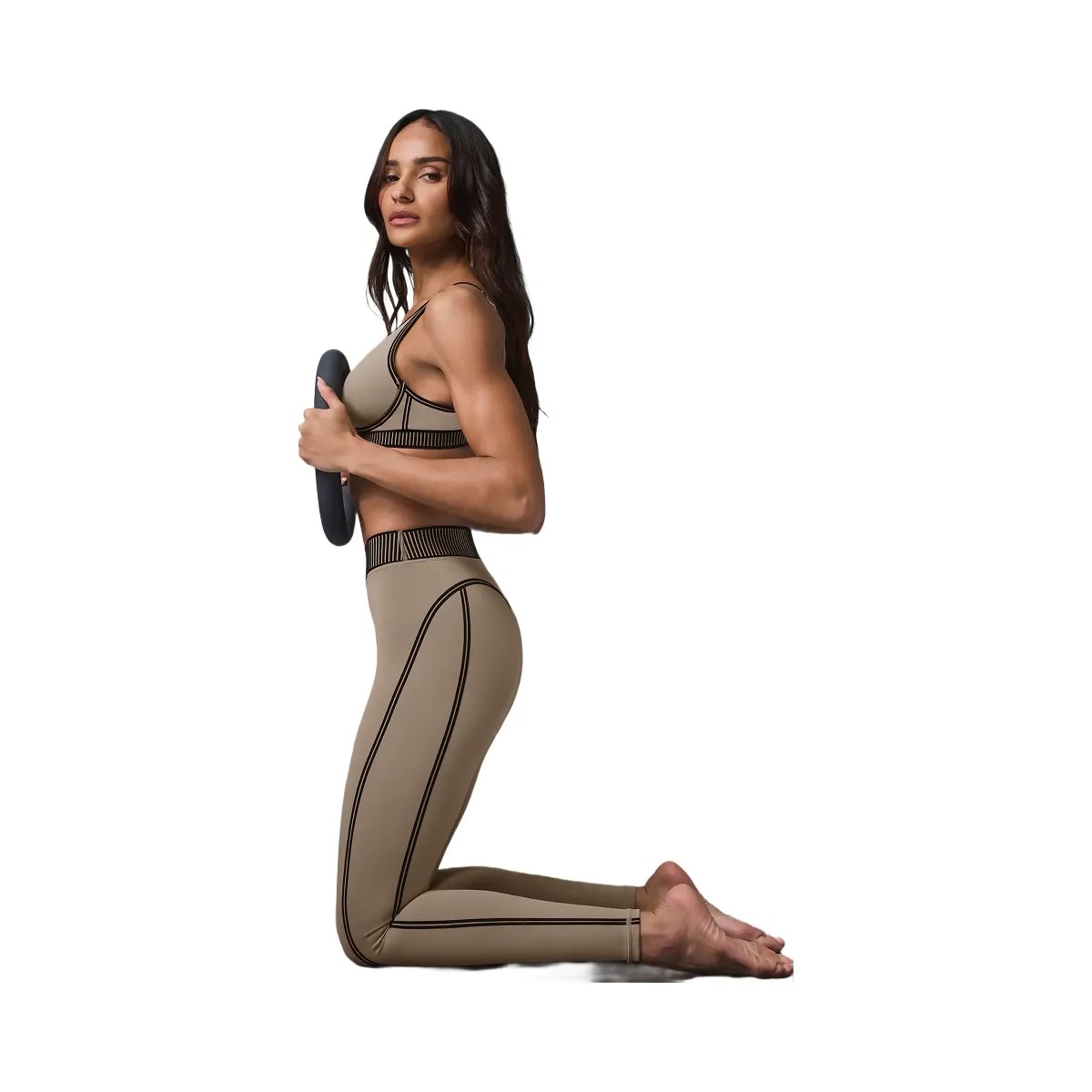 Alo Women's Airlift High-Waist 7/8 Line Up Legging - Gravel - HypeFly India View 5