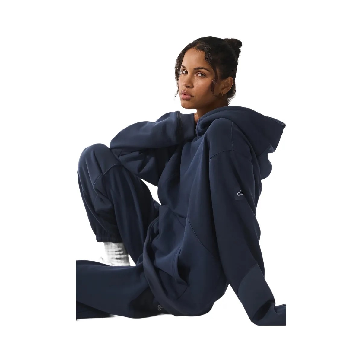 Alo Women's Make Waves Hoodie - Navy Tonal - HypeFly India View 4