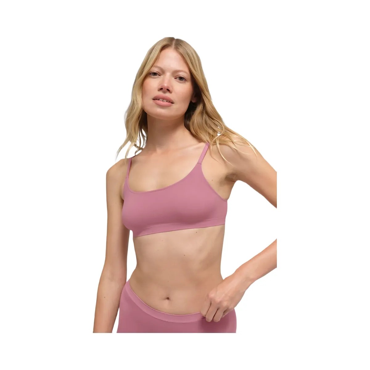 Alo Women's Sheer Glow Bra - Pink Wild Rose - HypeFly India View 1