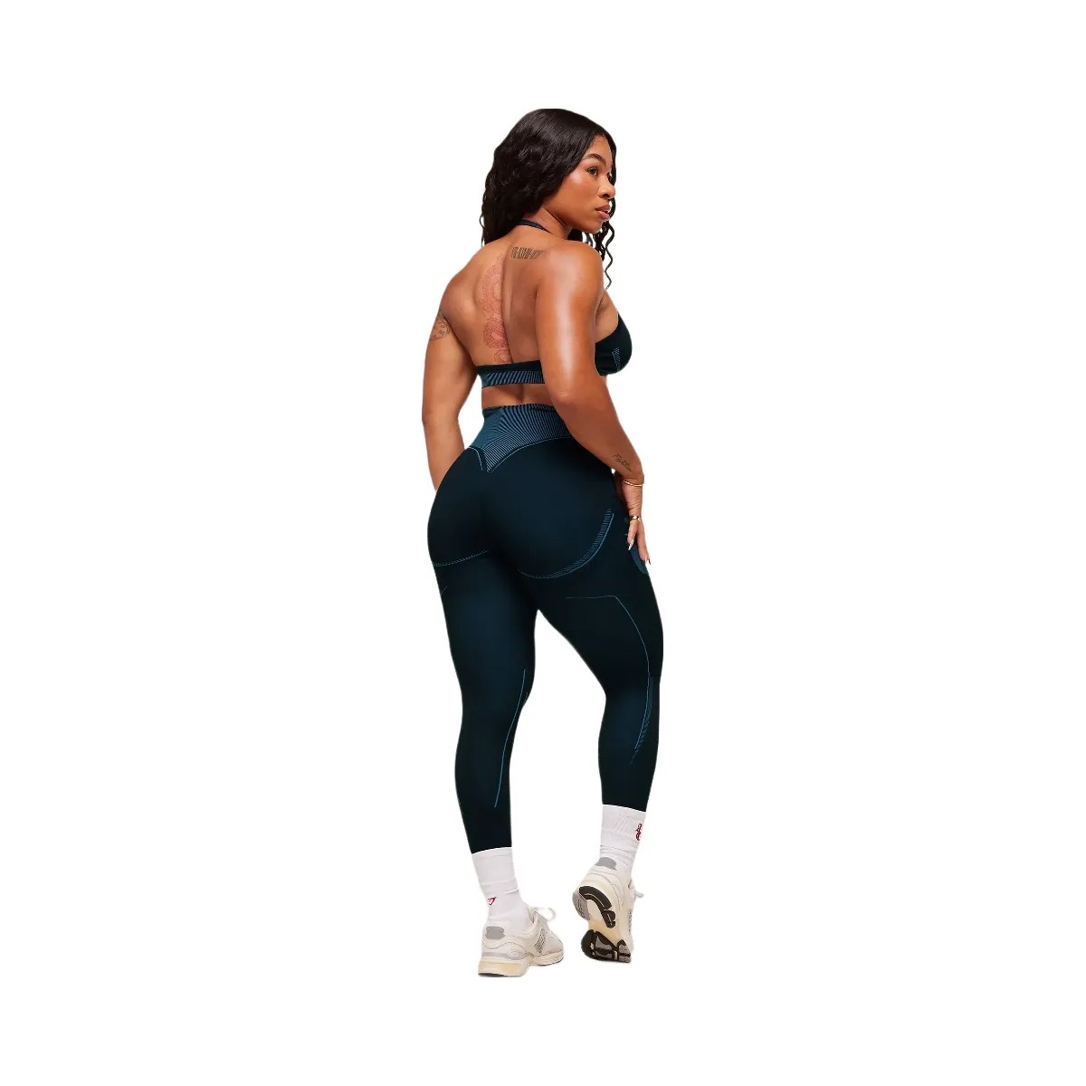 Gymshark x Analis Seamless Leggings - Midnight Blue/Lats Blue - HypeFly India View 4