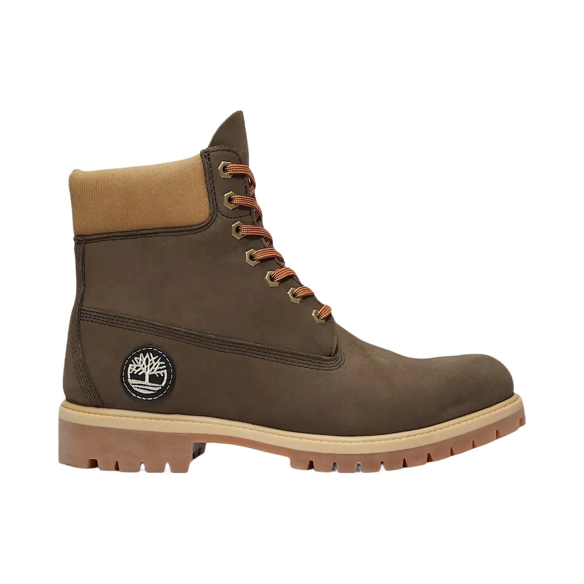 Timberland 6" Premium Waterproof Boot Dark Brown Olive Nubuck - HypeFly India View 1