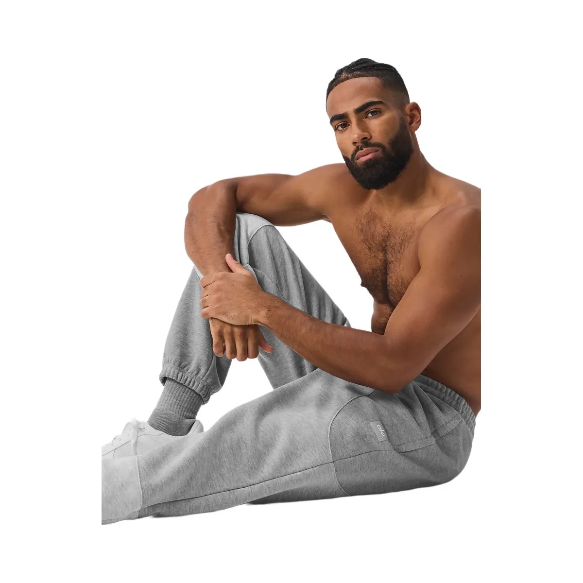 Alo Men's Make Waves Sweatpant - Athletic Heather Grey Tonal - HypeFly India View 5