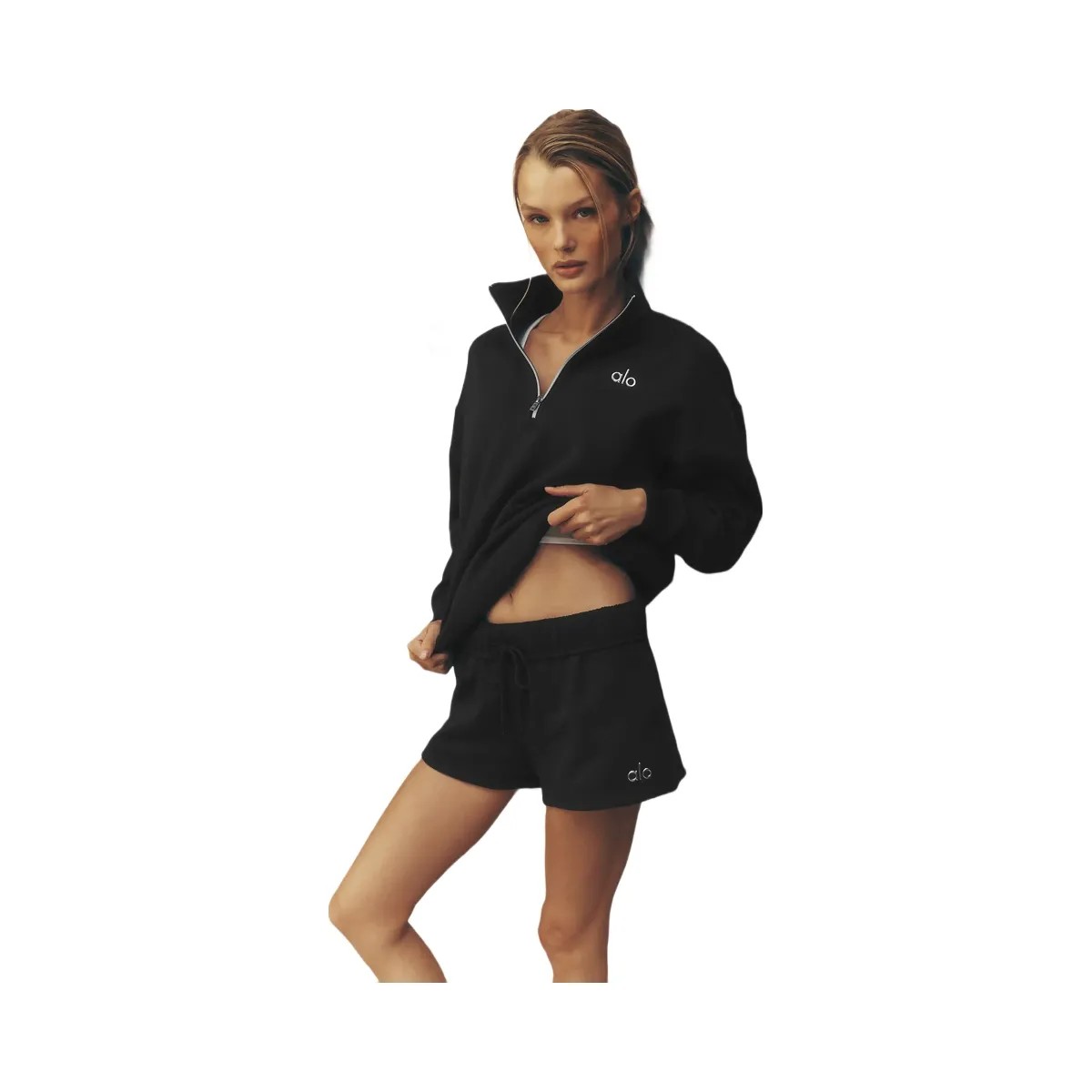 Alo Women's Accolade Short - Black - HypeFly India View 5