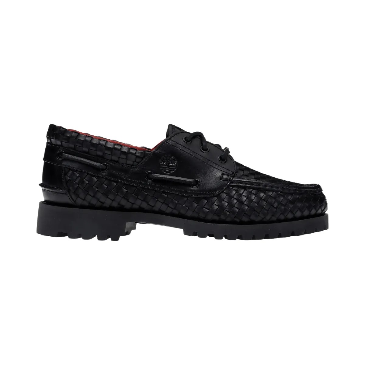 Timberland Woven Leather 3-Eye Lug Supreme Black - HypeFly India View 1