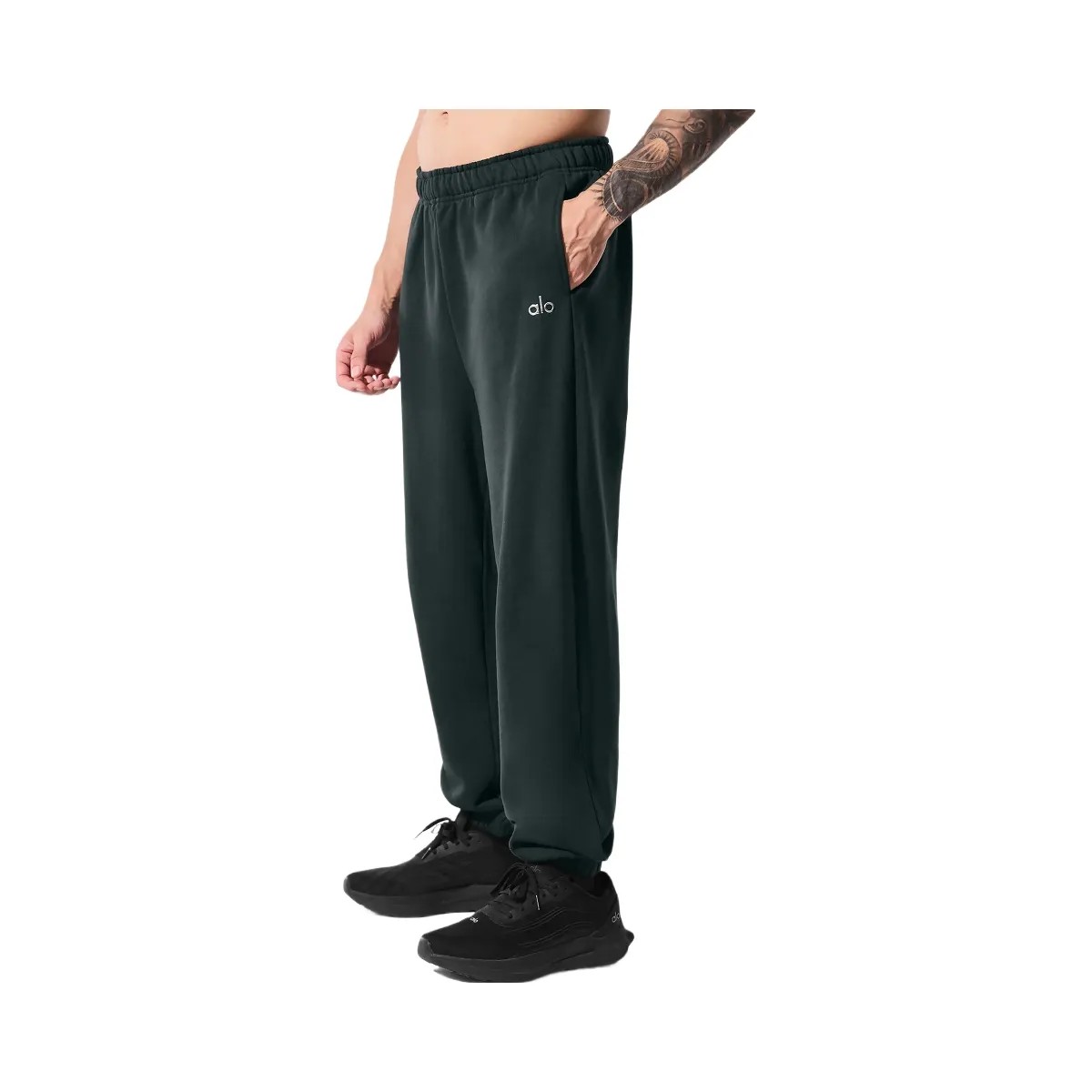 Alo Men's Accolade Sweatpant - Charcoal Green - HypeFly India View 2