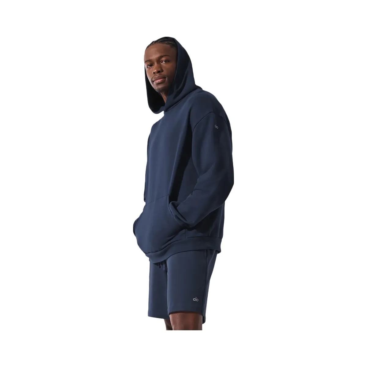 Alo Men's Chill Hoodie - Navy - HypeFly India View 4
