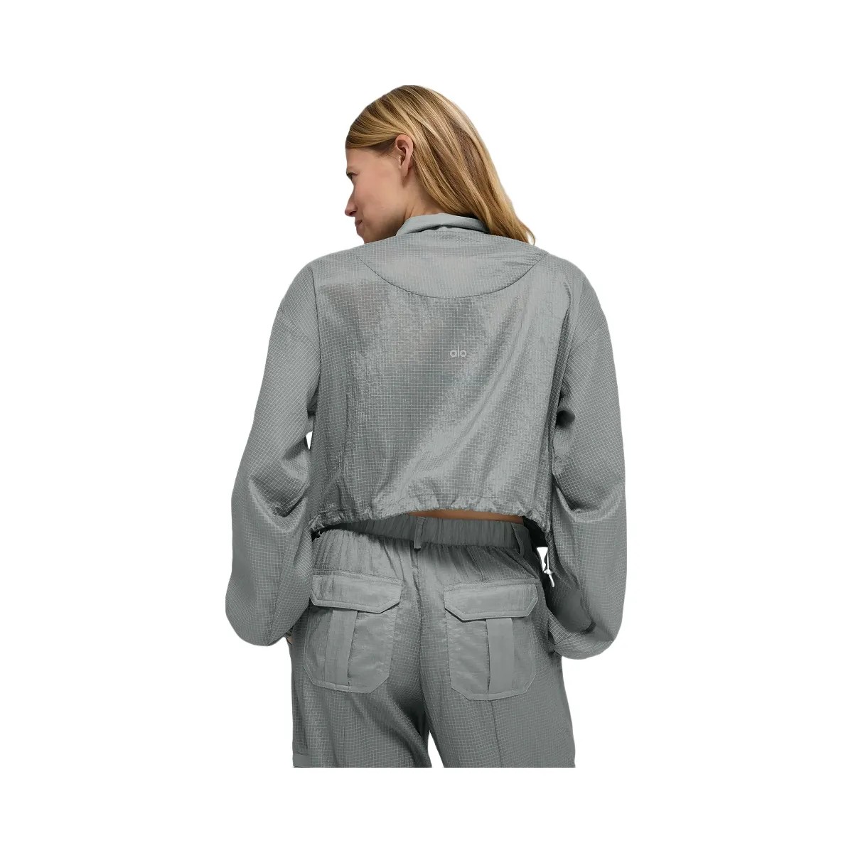 Alo Women's Game Time Full Zip Jacket - Lunar Grey - HypeFly India View 3