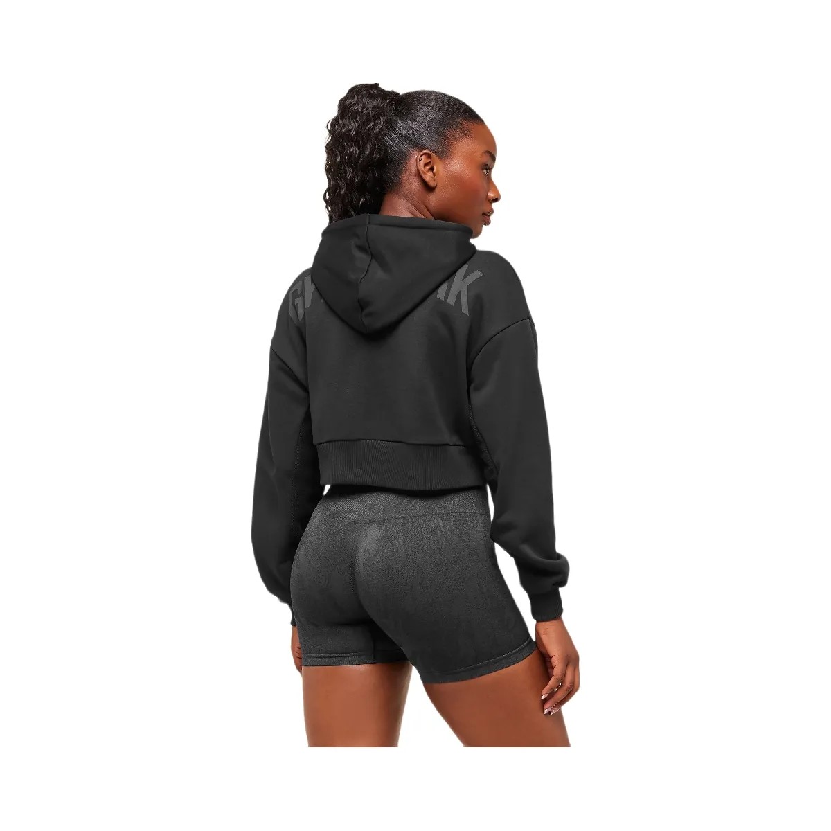 Gymshark Power Midi Zip Hoodie - Black - HypeFly India View 6