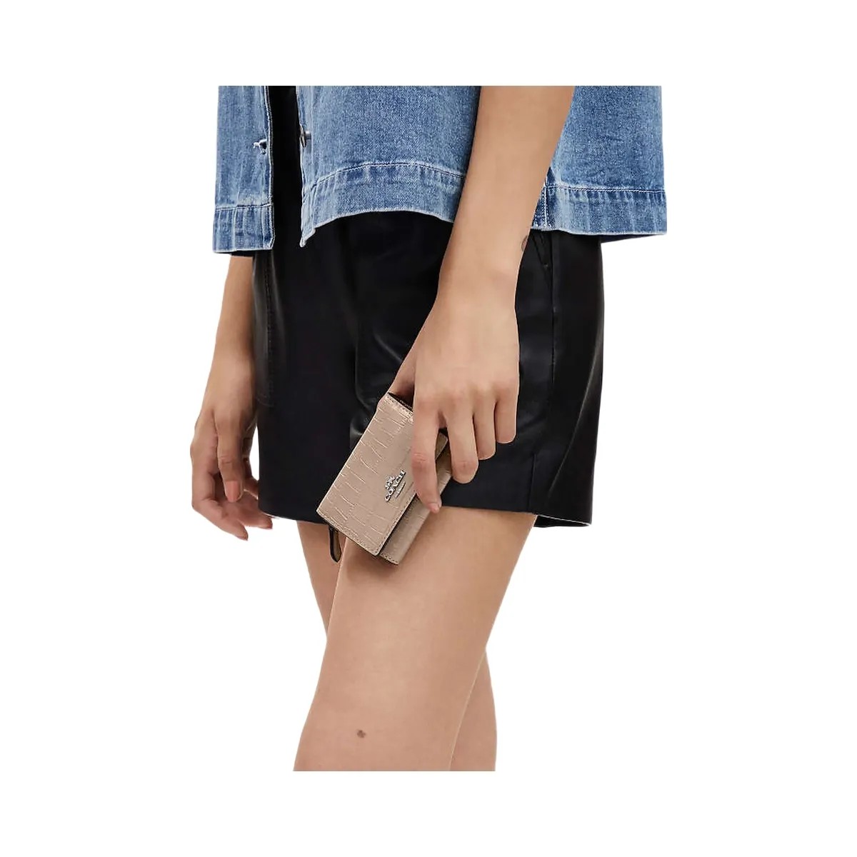 Coach Micro Wallet Novelty Leather-Silver-Stone - HypeFly India View 1