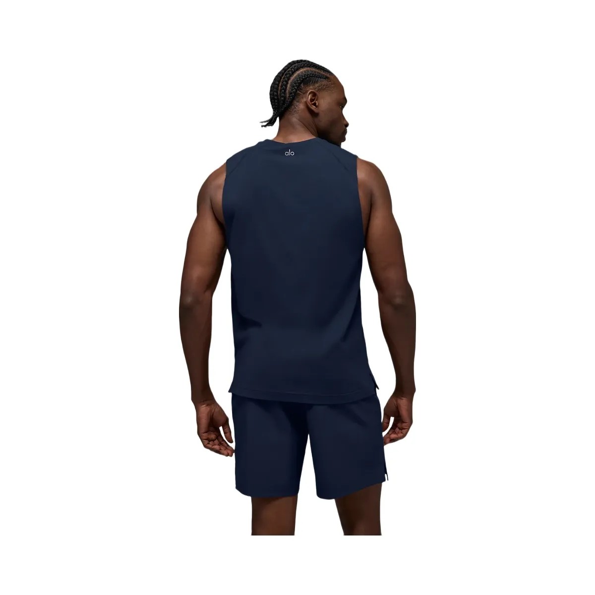 Alo Men's ALO Vapor Muscle Tank - Navy - HypeFly India View 3