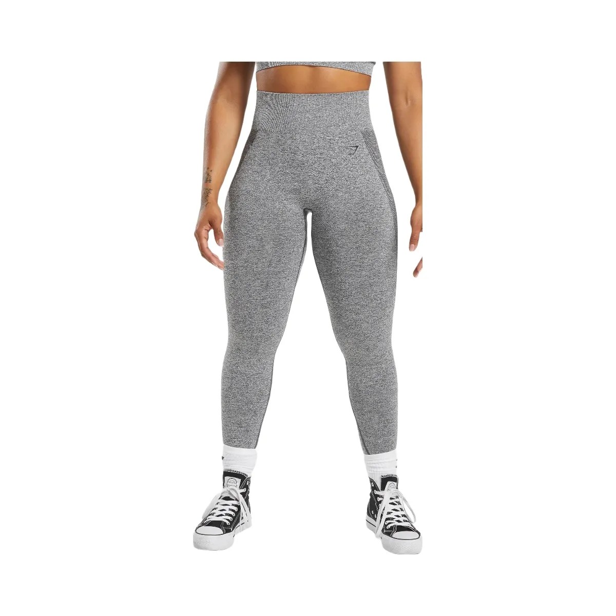 Gymshark Flex High Waisted Leggings - Charcoal Marl - HypeFly India View 1