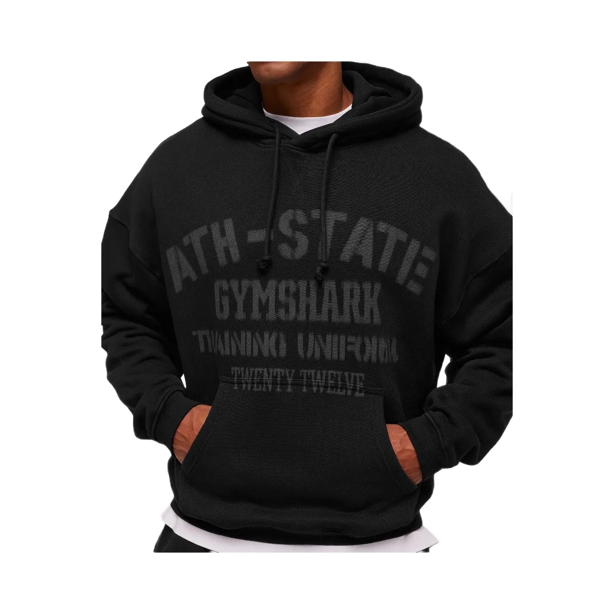 Gymshark Collegiate Hoodie - Black - HypeFly India View 5