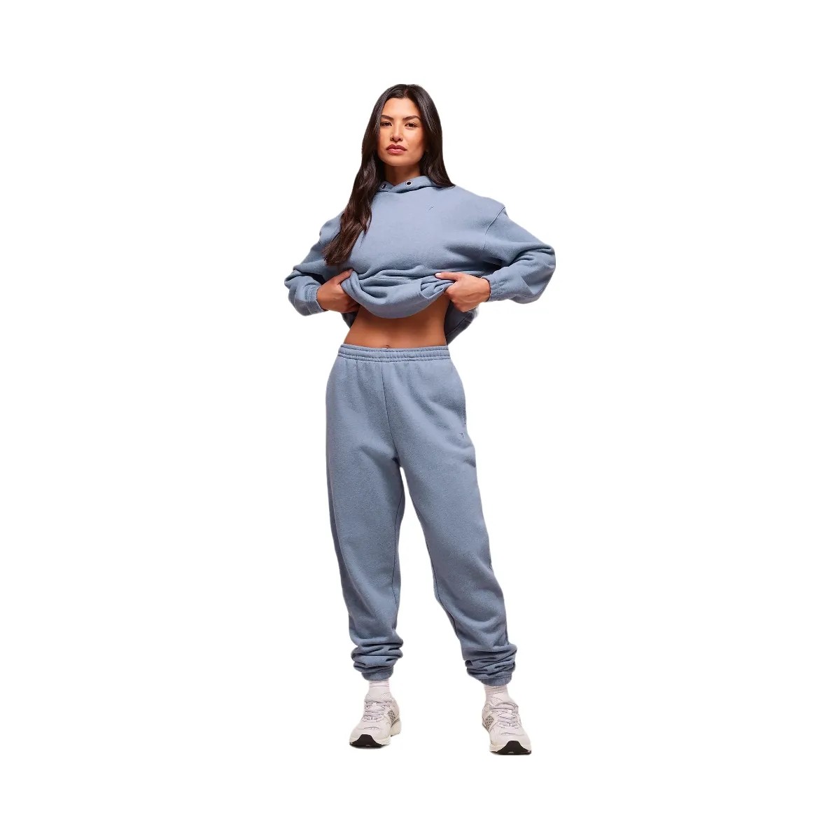 Gymshark Rest Day Sweats 2.0 Oversized Hoodie - Bros Worn Blue Marl - HypeFly India View 5