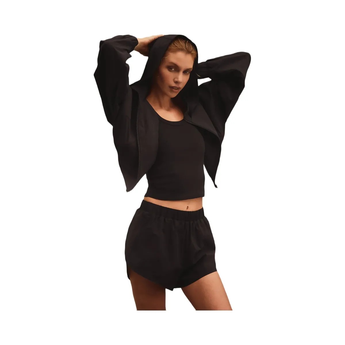 Alo Women's Playmaker Dolphin Short - Black - HypeFly India View 1