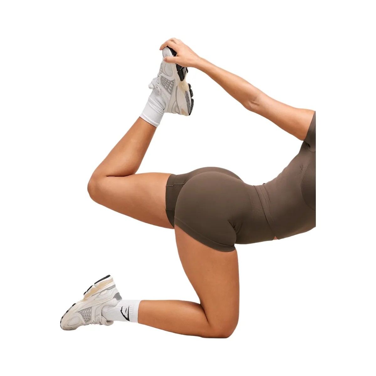 Gymshark Soft Sculpt Shorts - Walnut Brown - HypeFly India View 5