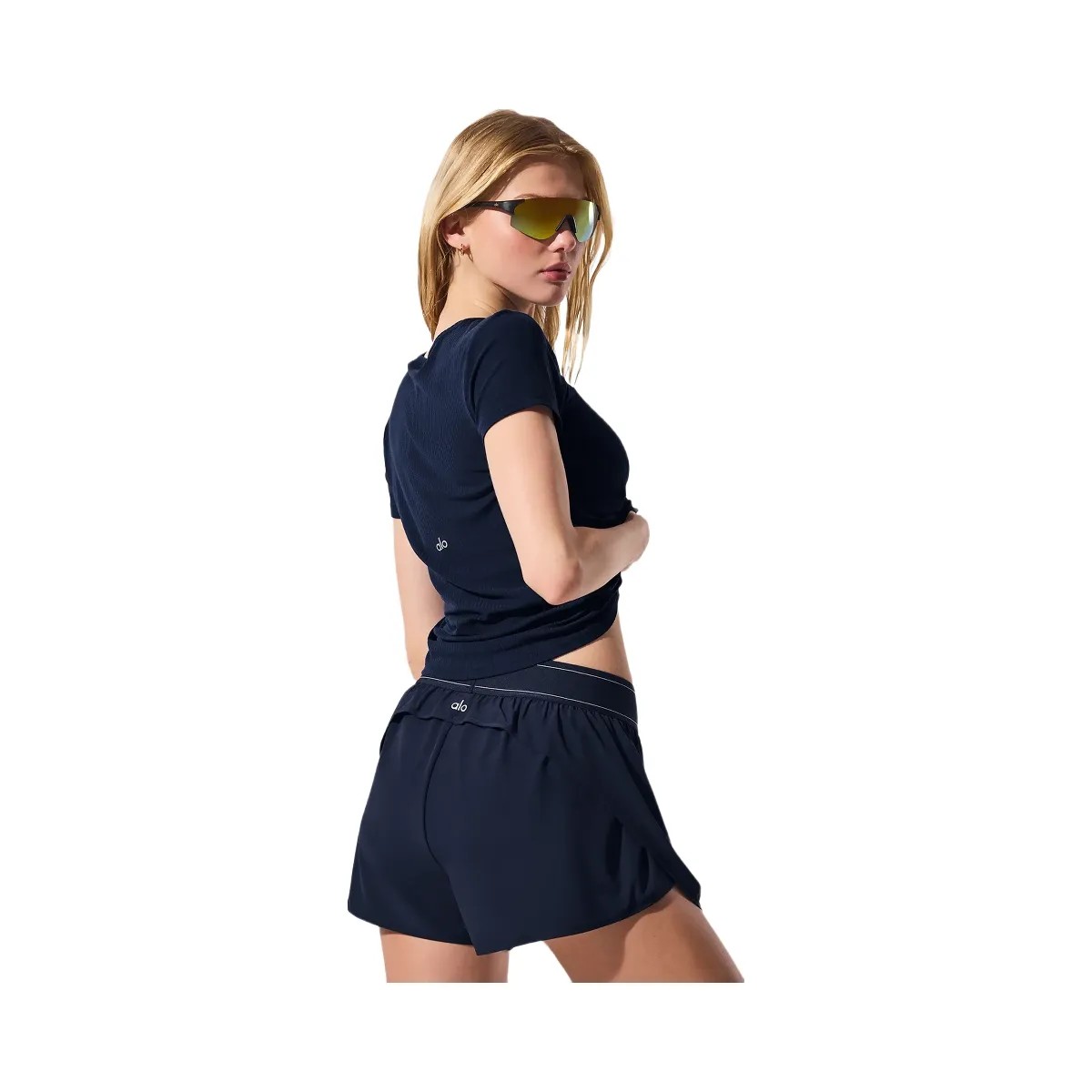 Alo Women's Match Point Short - Navy - HypeFly India View 5