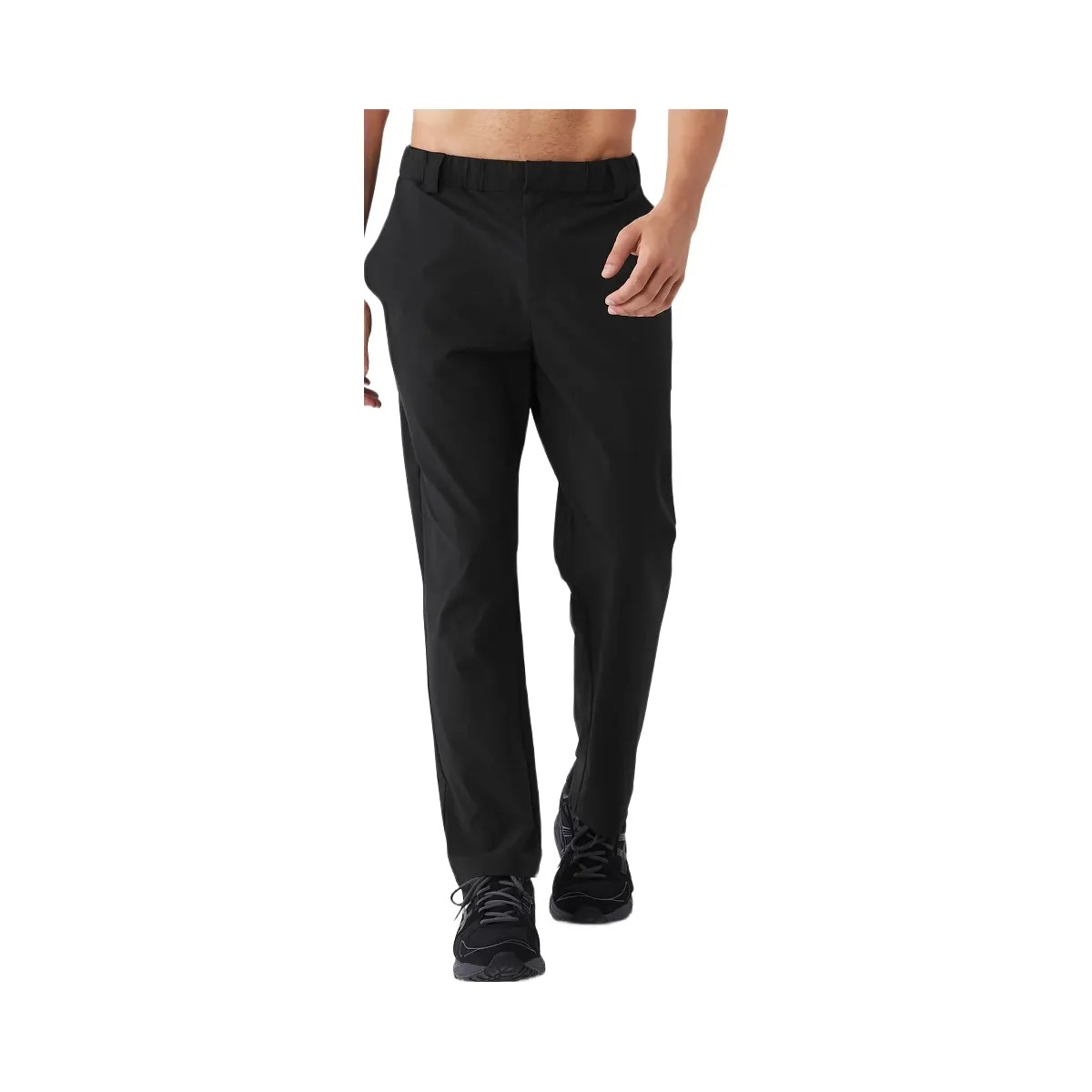 Alo Men's Co-Op Cropped Tech Trouser - Black - HypeFly India View 1