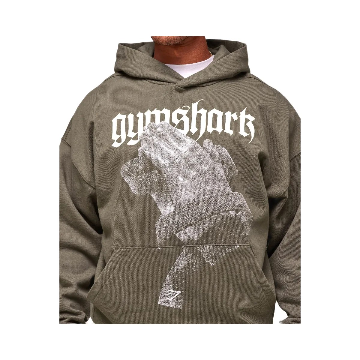 Gymshark Prayer Hands Hoodie - Camo Brown - HypeFly India View 5