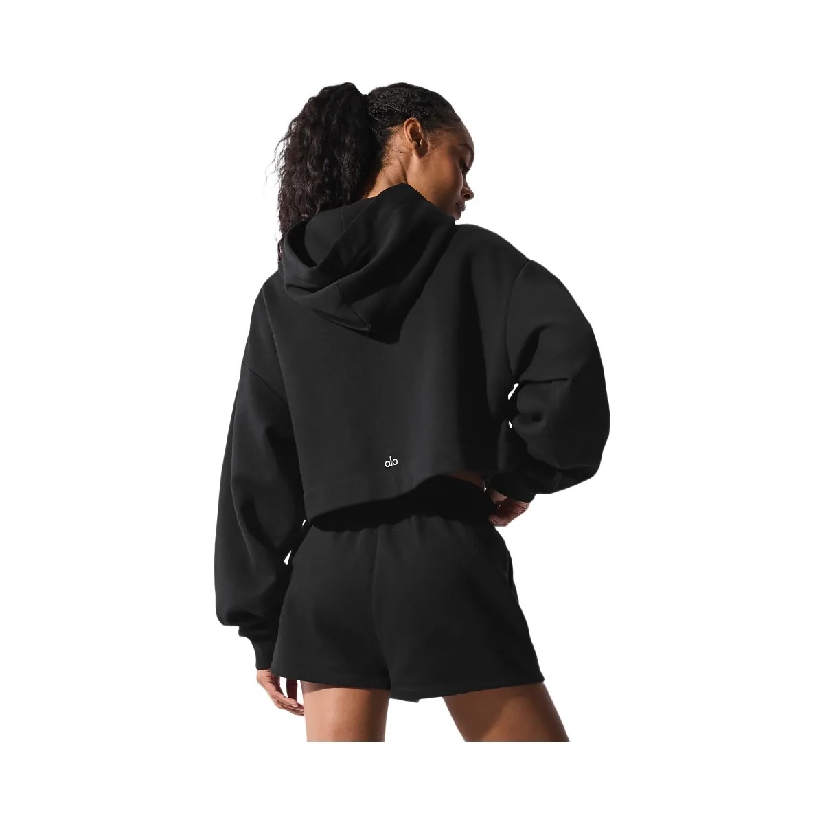 Alo Women's Bae Hoodie - Black - HypeFly India View 3