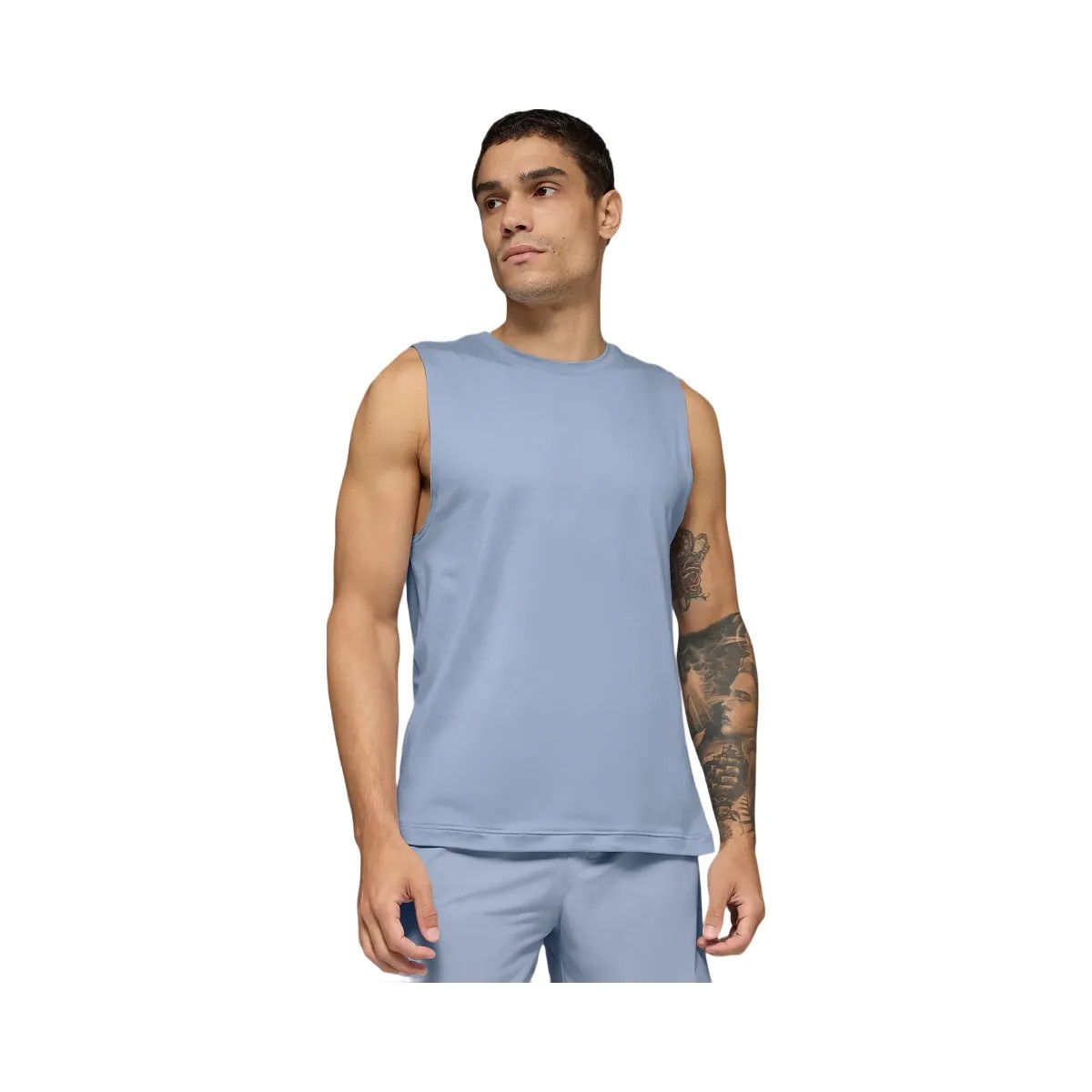 Alo Men's Conquer Muscle Tank - Winter Frost - HypeFly India View 3