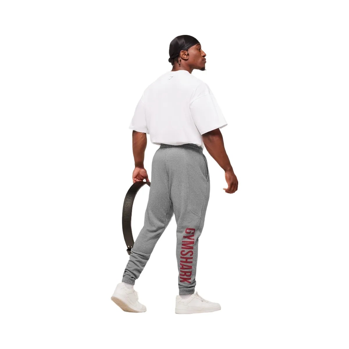 Gymshark Power Wordmark Jogger - Charcoal Core Marl - HypeFly India View 6