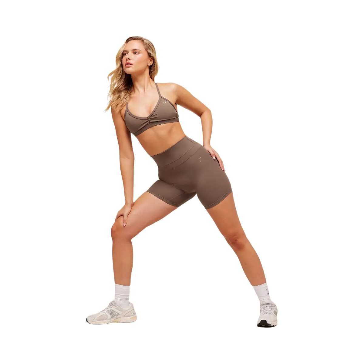 Gymshark Whitney Shorts - Soft Brown - HypeFly India View 4