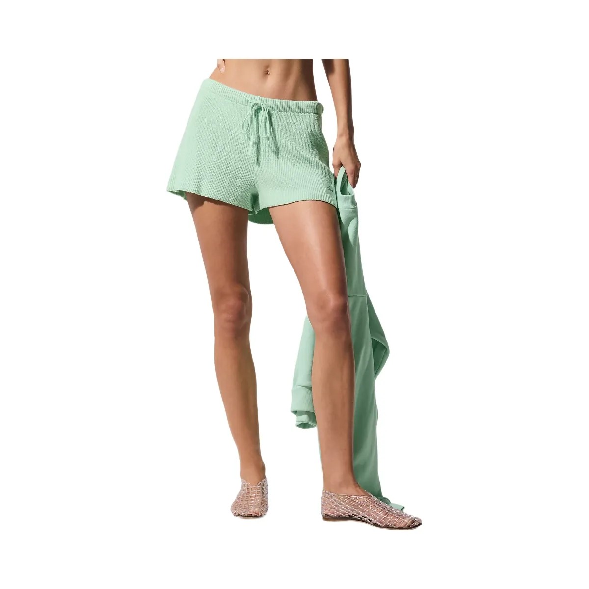 Alo Women's Supernatural Sweater Short - Spearmint - HypeFly India View 1