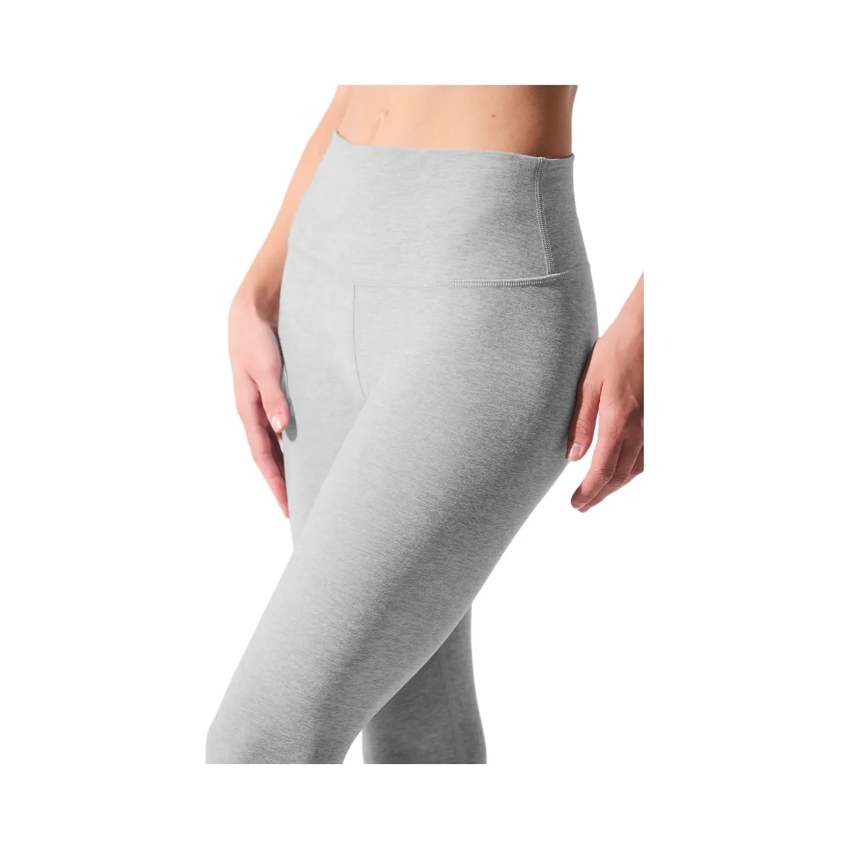 Alo Women's Alosoft High-Waist 7/8 Highlight Legging - Athletic Heather Grey - HypeFly India View 2