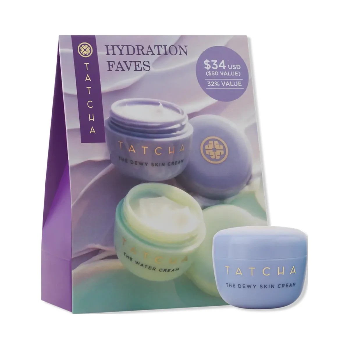 TATCHA Moisturizer Favorites: Dewy Cream & Water Cream Value Set - HypeFly India View 4
