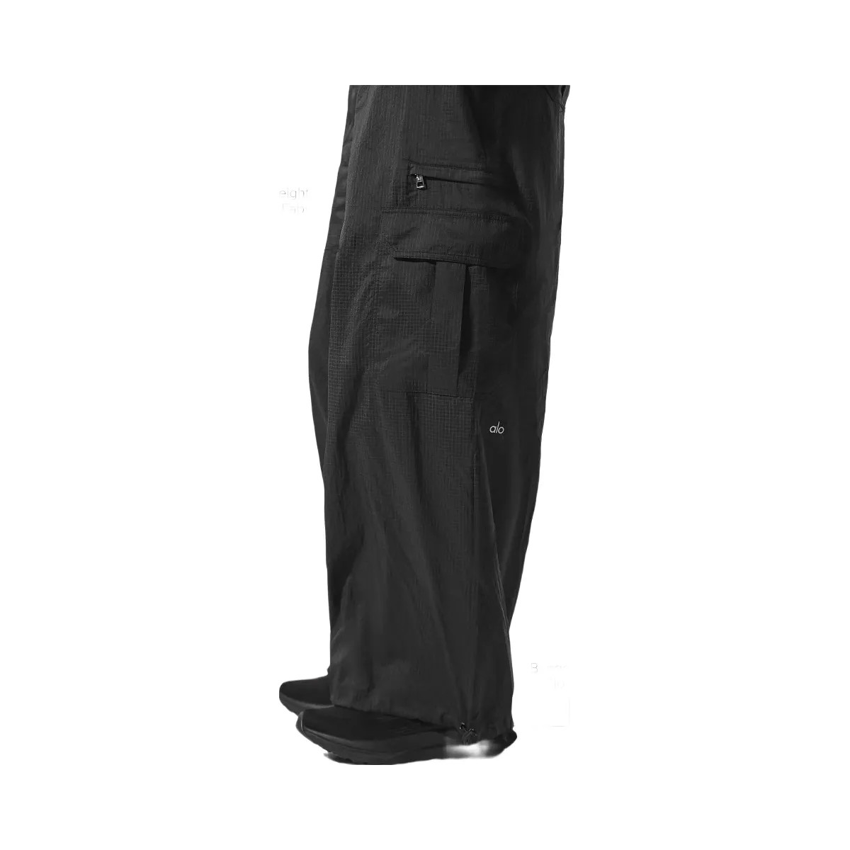 Alo Women's Sheer Game Time Wide Leg Jogger - Black - HypeFly India View 3