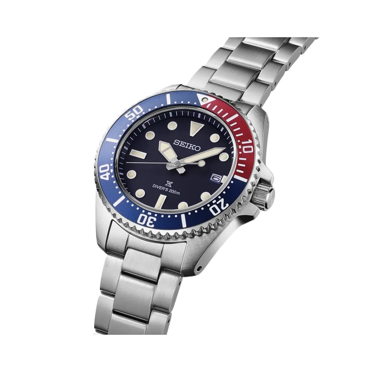 Seiko Prospex Solar Divers in Blue-Red-Blue Men's - HypeFly India View 2